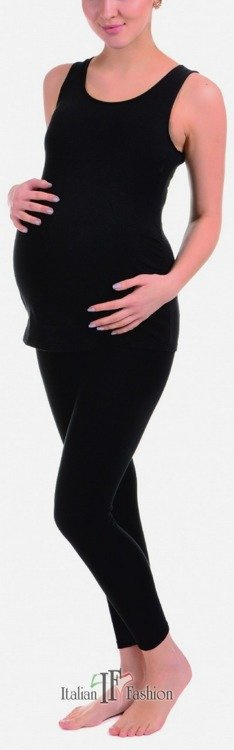 T-shirt donna Ewelina cinturino largo Moda italiana - nero