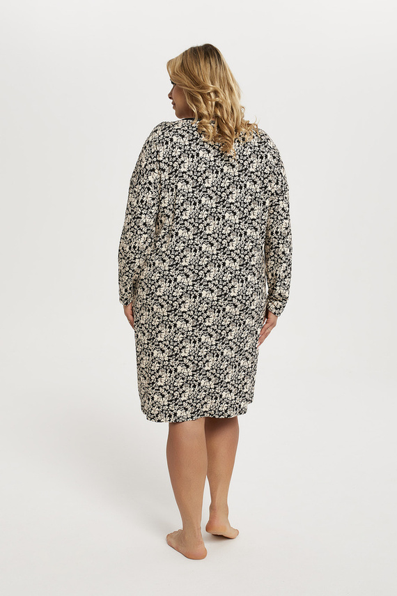 Camicia da notte a maniche lunghe Guyana Donna Moda italiana - stampa