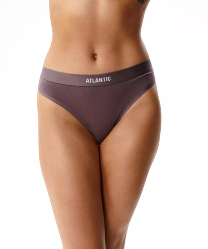 Atlantic 3CLP-012/Z26 Sport Slip Donna Cotone Confezione da 3 Elastico Largo rosa-marrone chiaro