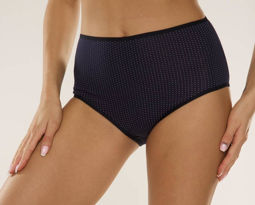 018 Slip alto Sara De lafense - blu navy a pois