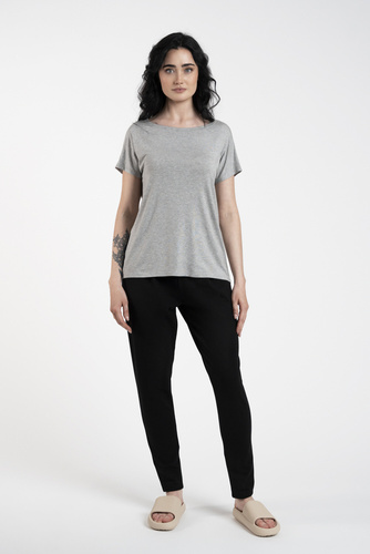 Ksenia Camicetta con maniche corte Moda Italiana - grigio