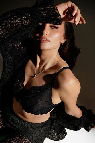 Reggiseno Soft 2253 Ava nero - In pizzo, imbottito, confortevole, senza ferretto, con sostegno laterale