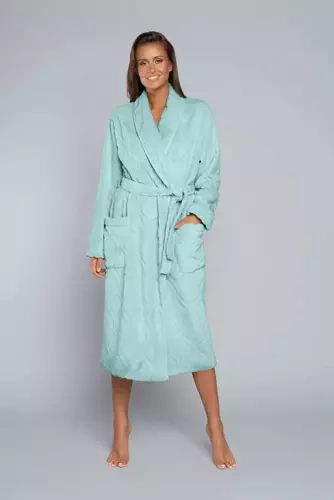 Morena Vestaglia da donna in pile Moda italiana - menta