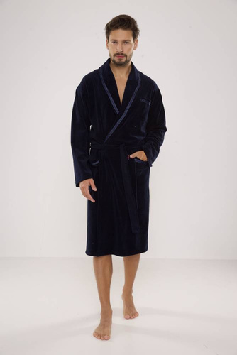 666 Ronaldo vestaglia da uomo De Lafense - blu navy