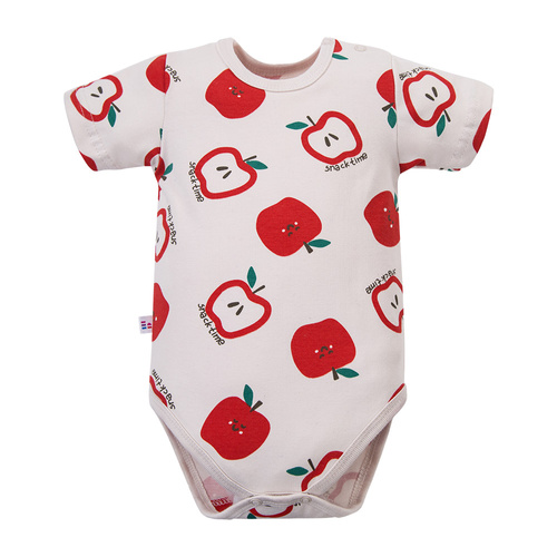 Body neonato Eevi Snack Time manica corta cotone elastico comodo