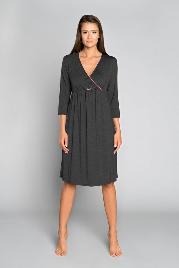 Italia Fashion maternità e allattamento manica 3/4 sonata - melange scuro/capelli