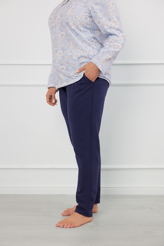 Jowita Pigiama da donna maniche lunghe, pantaloni lunghi Moda italiana