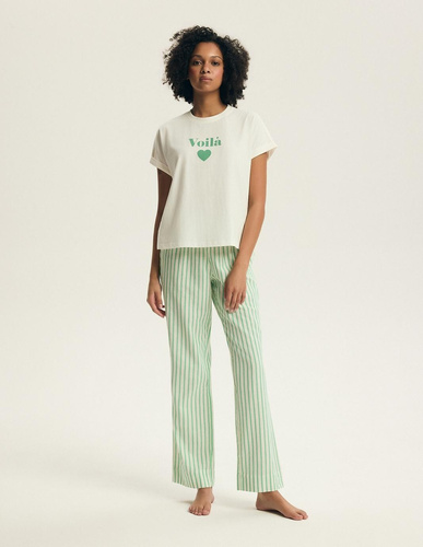 Pigiama donna Henderson Darlan 43707 – cotone, pantaloni lunghi, stampa