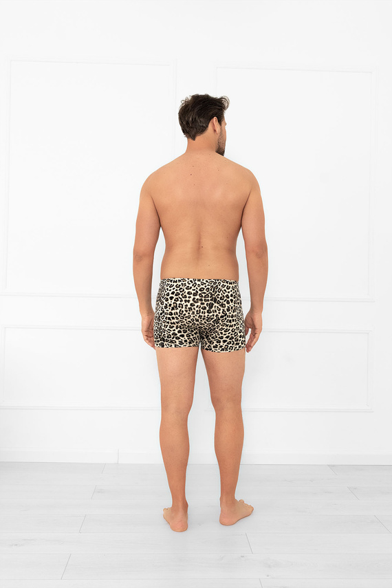 Congo Boxer uomo Moda italiana - viscosa, stampa leopardo, aderente
