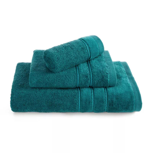 Set asciugamani Eurofirany 3 pezzi morbidi assorbenti eleganti Sibel dark turquoise