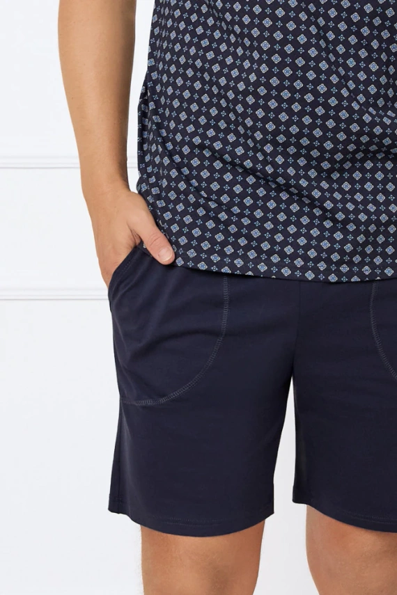 Gerard Pigiama uomo a maniche corte, pantaloncini Moda italiana - stampa/verde