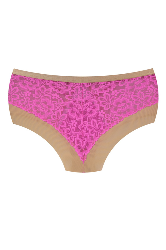 Mediolano Crazy Pink 19249 Slip pieni in pizzo beige-rosa