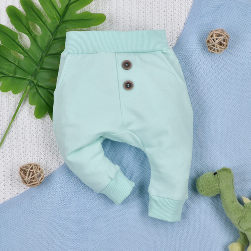 ABN-5574 Pantaloni Nini Dino Explorer per bambini - cotone biologico, vita comoda