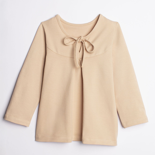 Blusa bambina Nicol 221140 cotone manica lunga elegante bianca