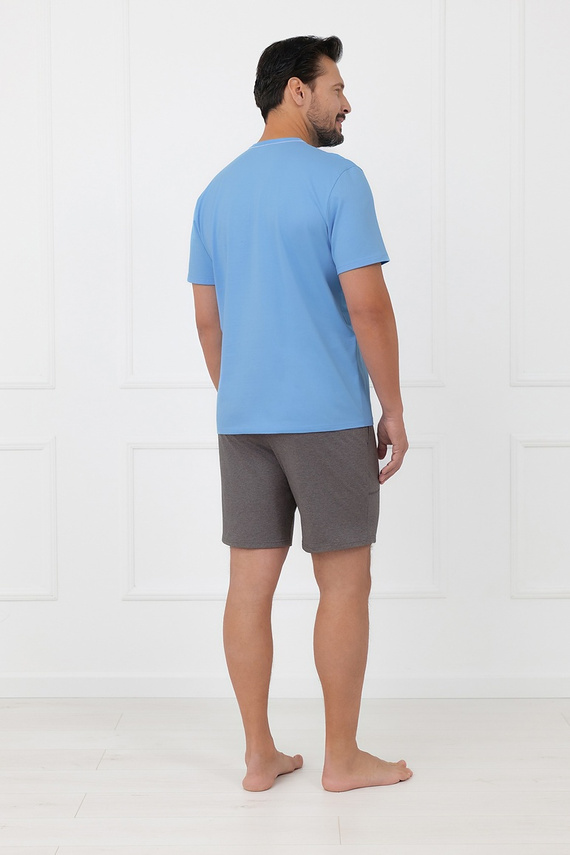 Pigiama uomo Devon Italian Fashion cotone manica corta melange