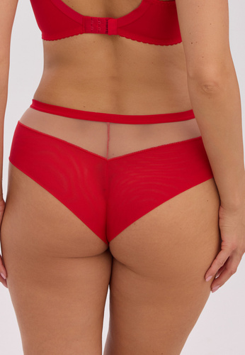 GFP 1338B Carson Gaia mutandine con reggiseno rosso - tulle e maglia, taglio sensuale, vestibilità perfetta