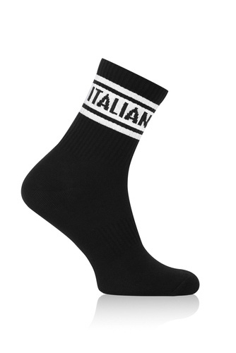 S155D Calze lunghe vintage Moda Italiana - nero/bianco