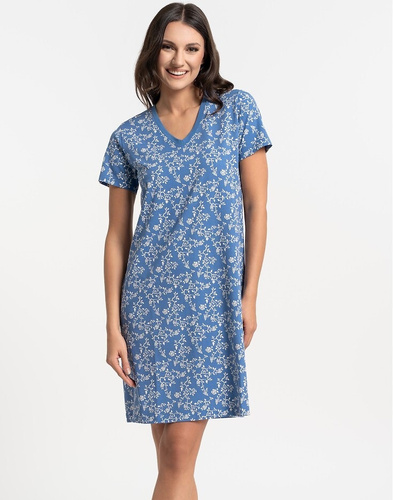 Camicia da notte donna Moraj PDK2700-009 cotone V collo comoda