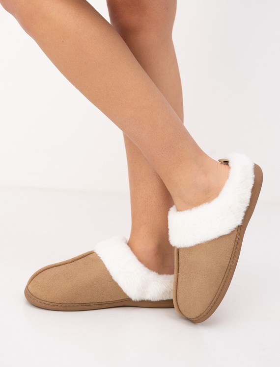 Sensis Sanna pantofole donna in camoscio con pelliccia e suola in gomma