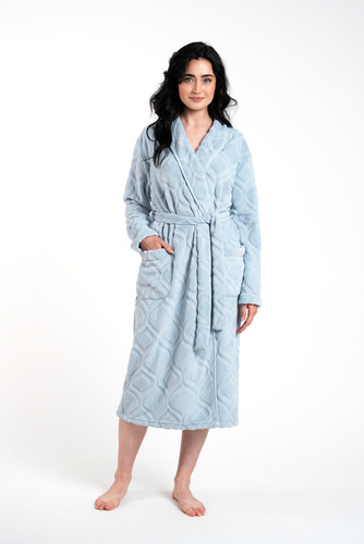 Morena Vestaglia da donna in pile Italian Fashion - blu