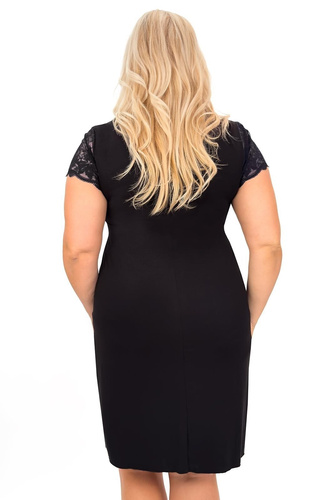 Camicia da notte donna Sonia Donna in viscosa con pizzo | scollo V | manica corta