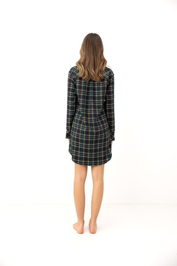 Sensis Skyler camicia da notte verde 100% cotone flanella a quadri