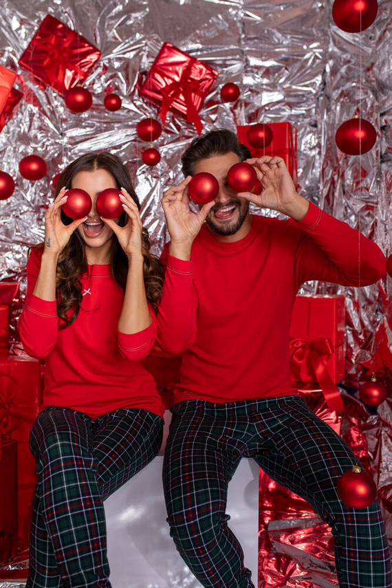 Fogo Pigiama uomo manica lunga, pantaloni lunghi Moda italiana - rosso/stampa