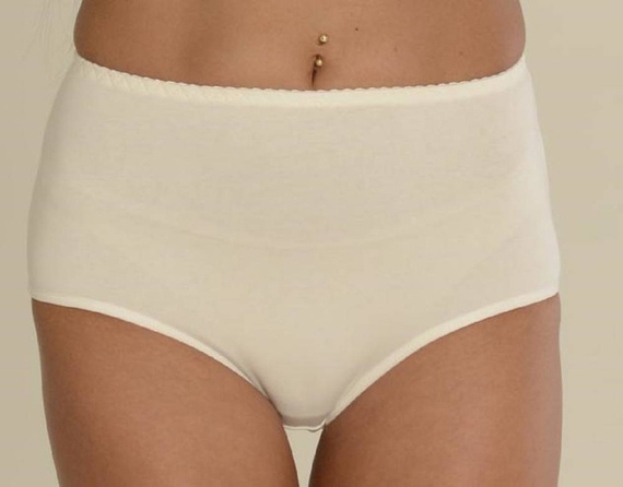 018 Sara Slip a vita alta De lafense - ecru