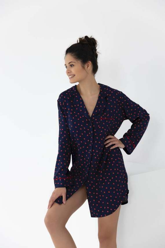 Camicia da notte sbottonata Sophia di Sensis - blu navy