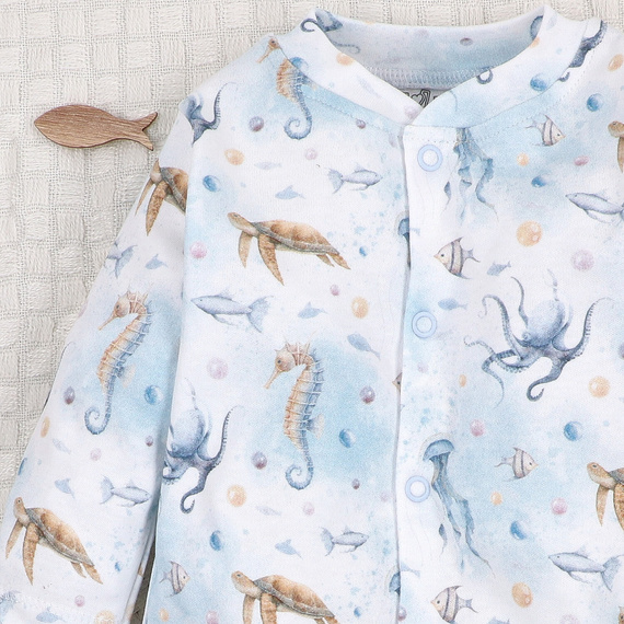 ABN-5450 Pigiama per bambino Sea Of Joy Nini - cotone organico, chiusura con bottoni a pressione