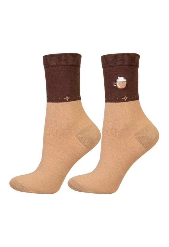 Calze donna Moraj CSLS 250-046 natalizie con lurex e biscotti di pan di zenzero