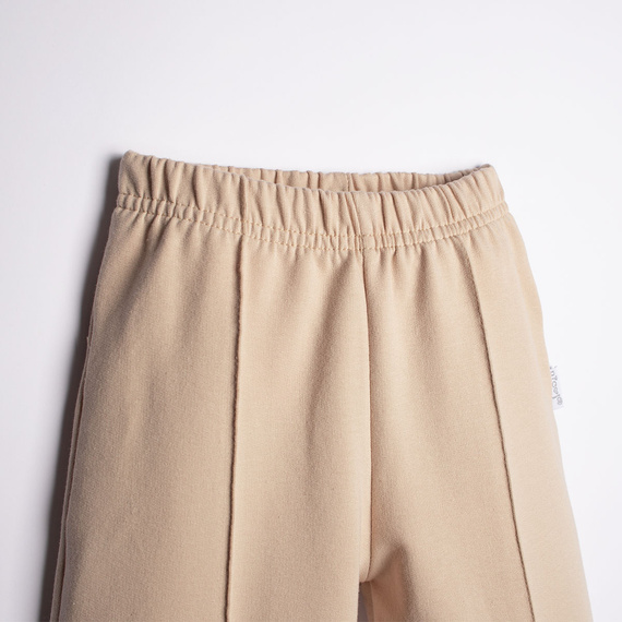 221275 Kiku Nicol pantaloni larghi da ragazza beige con piega