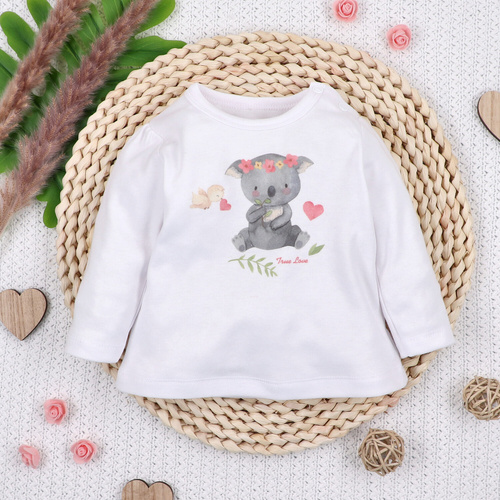Nini Maglietta Neonato Sweet Koala 100% Cotone Biologico – Made in Polonia