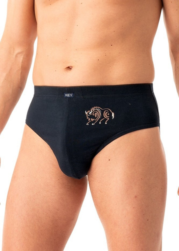 Slip uomo MPP 706 B25 Key marrone nero - cotone, confezione da 2 pezzi in scatola, comfort e stile