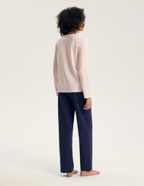 Henderson 46114 Gianna Pigiama Donna Rosa 100% Cotone Manica Lunga