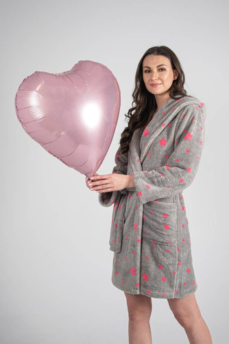 673 Accappatoio corto da donna Stars Forex - grigio