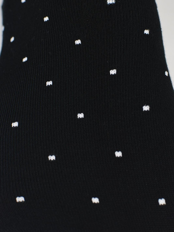 Calzini donna invisibili Noviti ST077 – modal, pois, cuciture piatte black