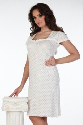 917 Camicia da notte Forex a pois - ecru