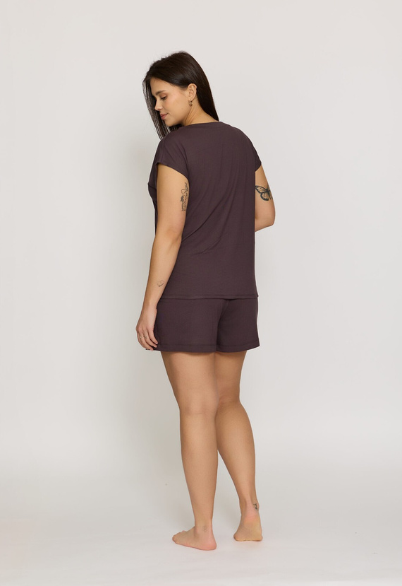 Shorts pigiama Mefemi Mila PDI1 viscosa morbidi comfort brown