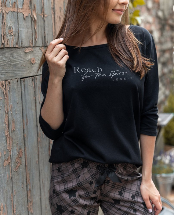 Sensis Reach For The Stars Pigiama da donna - nero-marrone