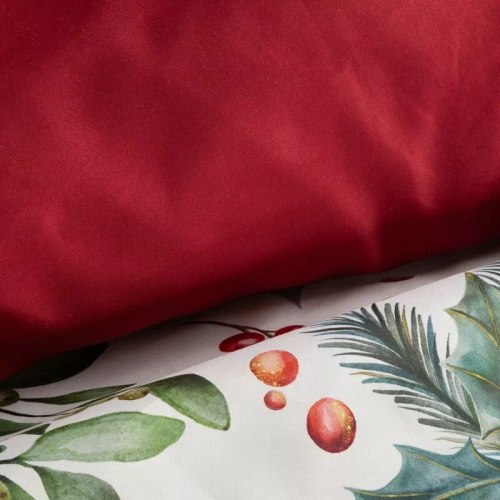 Biancheria da letto natalizia Lolly Eurofirany in microfibra bianca con cerniera