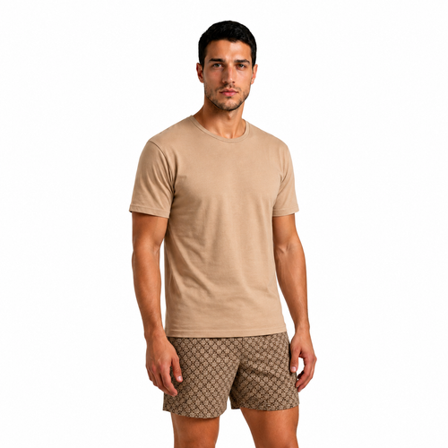 Sesto Senso 7268 Latte Pigiama Uomo Corto 100% Cotone Comfort