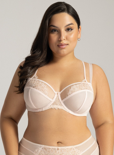 2164 Ava Powder Soft Bra - Reggiseno morbido con pizzo su fisbine