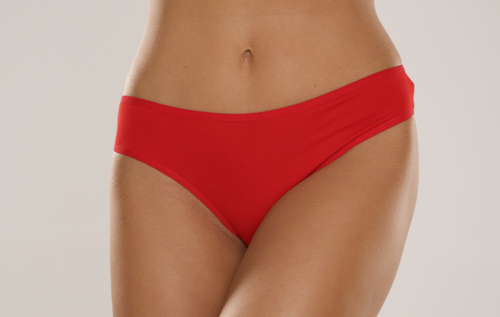 004 Limited Mutandine da donna De Lafense - classiche, a vita bassa, in viscosa - rosso