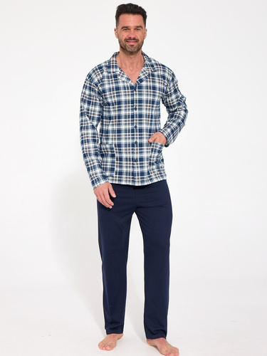 Pigiama Uomo Cornette 114/85 Aperta 100% Cotone a Quadri