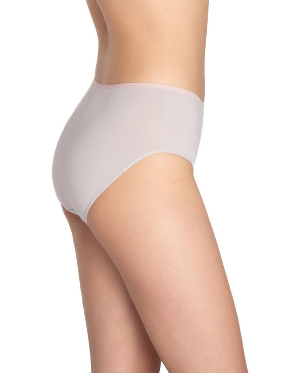 L-122BI-62 Mutandine Lama da donna 3 pezzi, cotone, taglio classico grigio ecru bordeaux