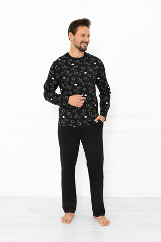 Pigiama uomo Wito - manica lunga e pantalone lungo, cotone MEGA SOFT Italian Fashion