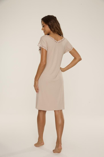 816 Camicia da notte nocciola De Lafense - sabbia