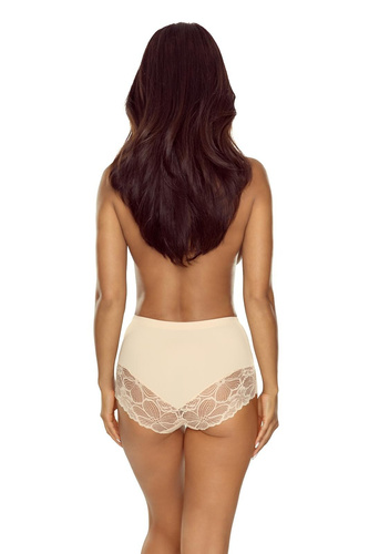 Slip da donna Lapinee Livia 5045 vita alta modellante pancia pizzo - beige