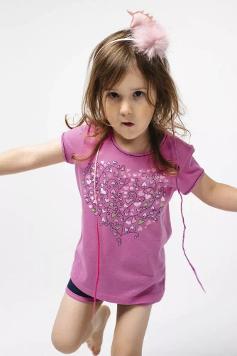 Ontega Pigiama bambina Moda italiana - amaranto/blu scuro